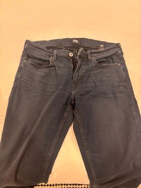 PAIGE Dark Wash Straight Leg Jeans federer version